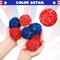 30 Pcs Patriotic Rattan Balls 4th of July Decorative Balls for Bowl 1.8 Inch Red White and Blue Table Wicker Balls for Decorating Bowl Filler Vase Filler Spheres for Table Independence Day Home Decor